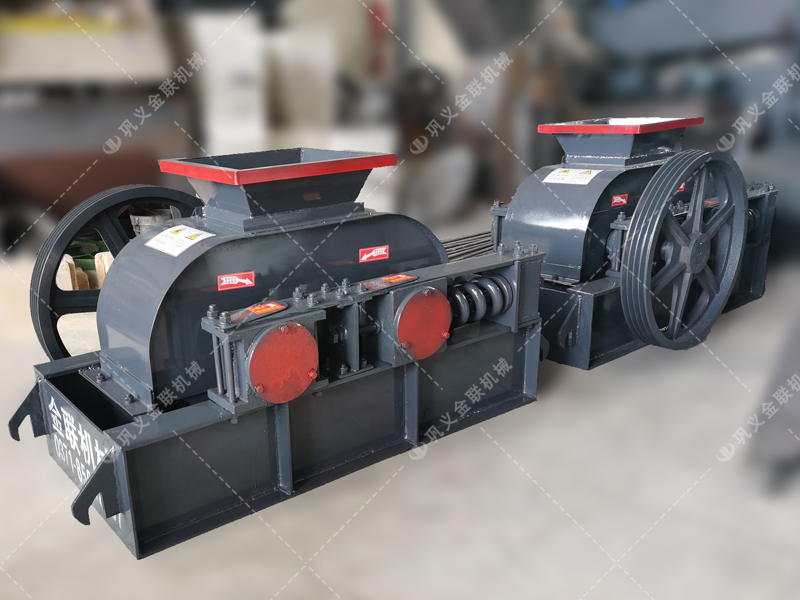 2pg400X250小型對(duì)輥破碎機(jī)發(fā)貨圖片_發(fā)往湖南長沙_破碎石英沙